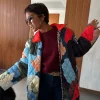 Navy Abstract Coat