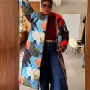 Navy Abstract Coat