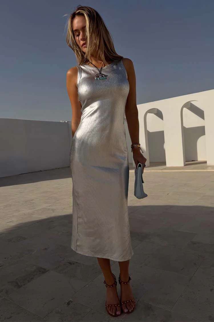 3803-silver-metallic-ribbed-dress-6.webp Silver Metallic Ribbed Dress