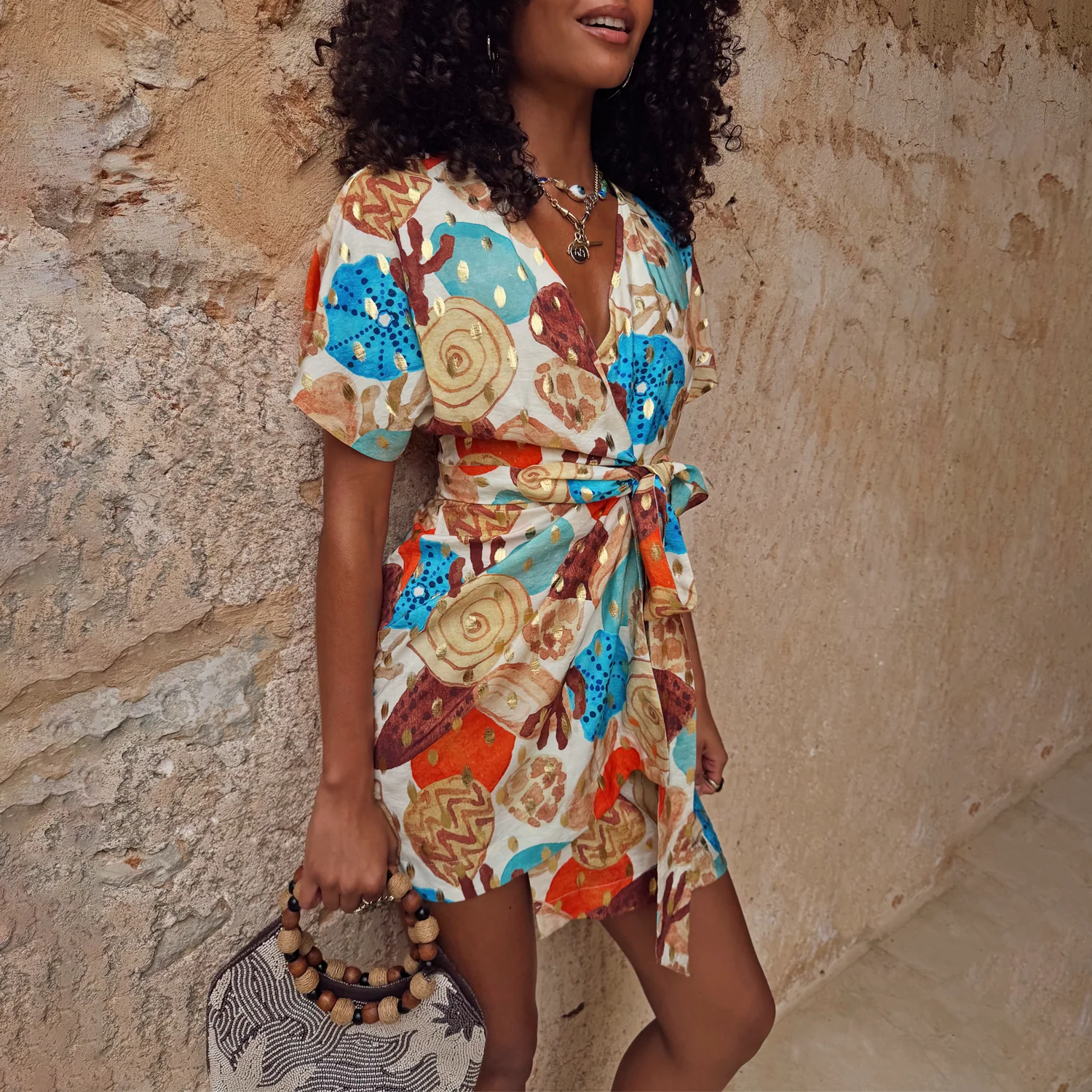 385-shell-mini-wrap-dress-1.webp Shell Mini Wrap Dress