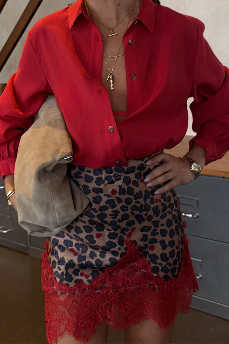 Cherry Leopard Mini Maeva Skirt