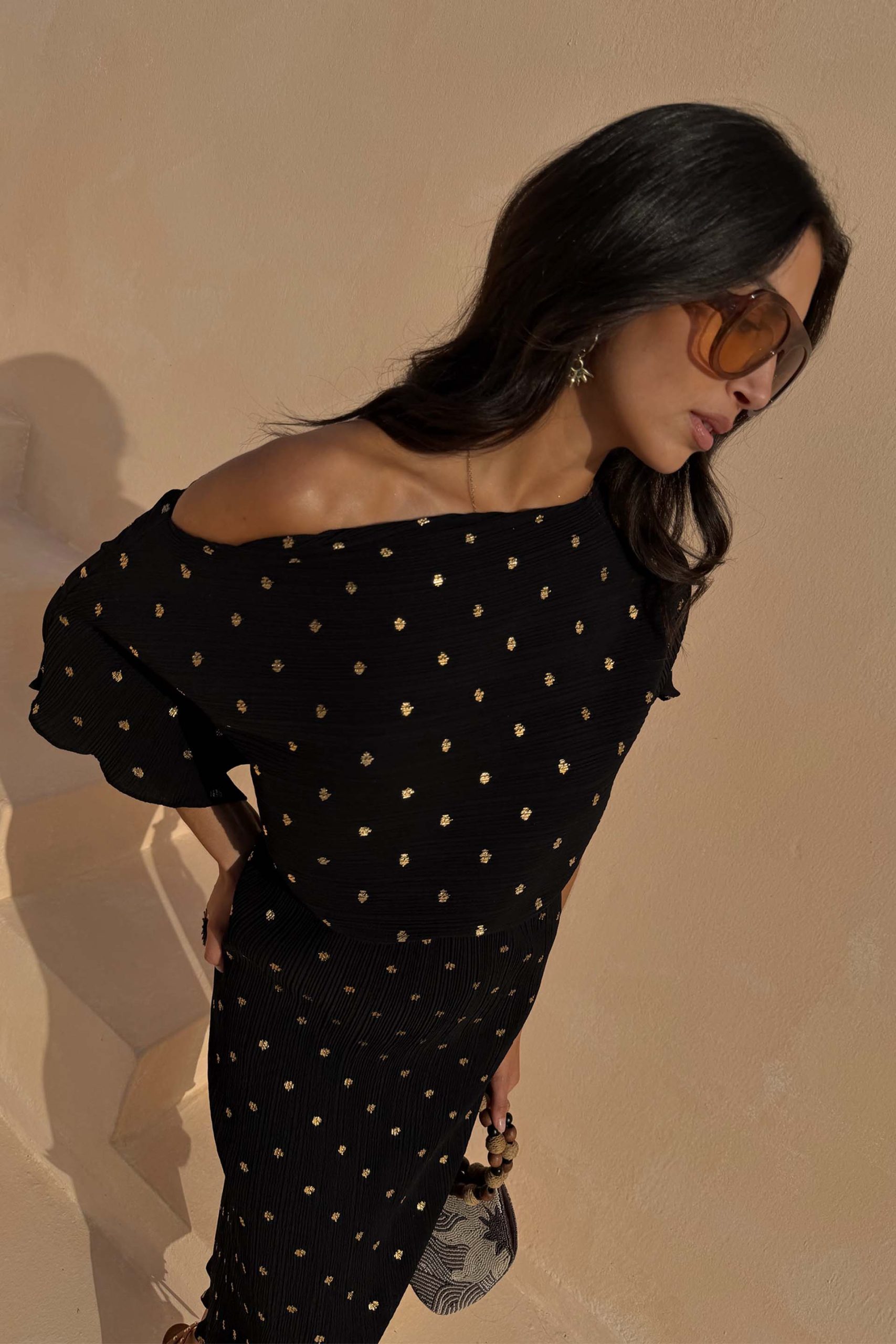 4204-xs-xs-variation-4.jpg Black Tilly Dress with Gold Foil