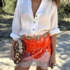 Red Bandana Lace Maeva Skirt