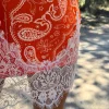 Red Bandana Lace Maeva Skirt