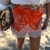 Red Bandana Lace Maeva Skirt