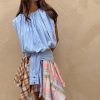 47-check-asymmetric-mini-skirt-with-stripe-detail-5.jpg Check Asymmetric Mini Skirt with Stripe Detail