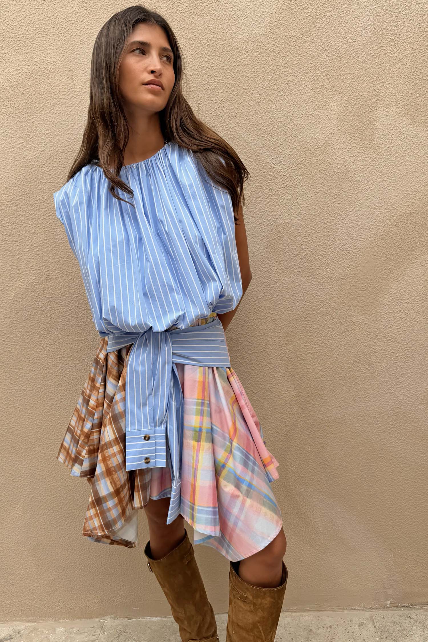 47-check-asymmetric-mini-skirt-with-stripe-detail-5.jpg Check Asymmetric Mini Skirt with Stripe Detail