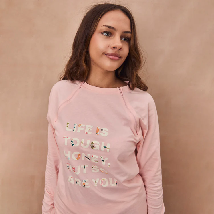 4703-pink-life-is-tough-long-sleeve-accessible-t-shirt-1.webp Pink Life is Tough Long Sleeve Accessible T-Shirt