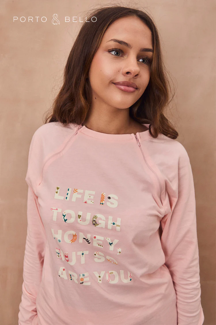 4703-pink-life-is-tough-long-sleeve-accessible-t-shirt-2.webp Pink Life is Tough Long Sleeve Accessible T-Shirt
