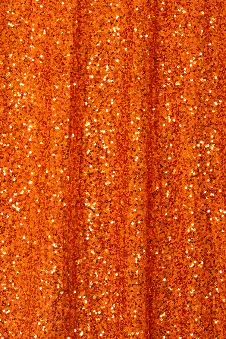 Orange Sequin Dorris Skirt