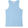 Ice Blue Ribbed Tank Top
