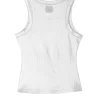 Silver Ribbed Tank Top