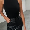 Black Ribbed Tank