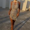 4945-silver-sequin-mini-jaspre-skirt-2.jpg Silver Sequin Mini Jaspre Skirt
