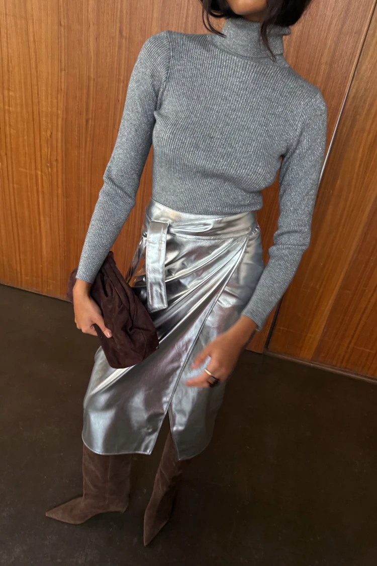 5002-silver-vegan-leather-jaspre-skirt-7.webp Silver Vegan Leather Jaspre Skirt