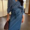 5045-teal-vegan-leather-jaspre-skirt-3.webp Teal Vegan Leather Jaspre Skirt