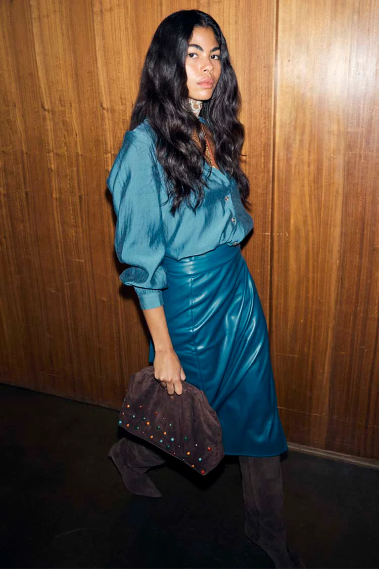 5045-teal-vegan-leather-jaspre-skirt-4.webp Teal Vegan Leather Jaspre Skirt