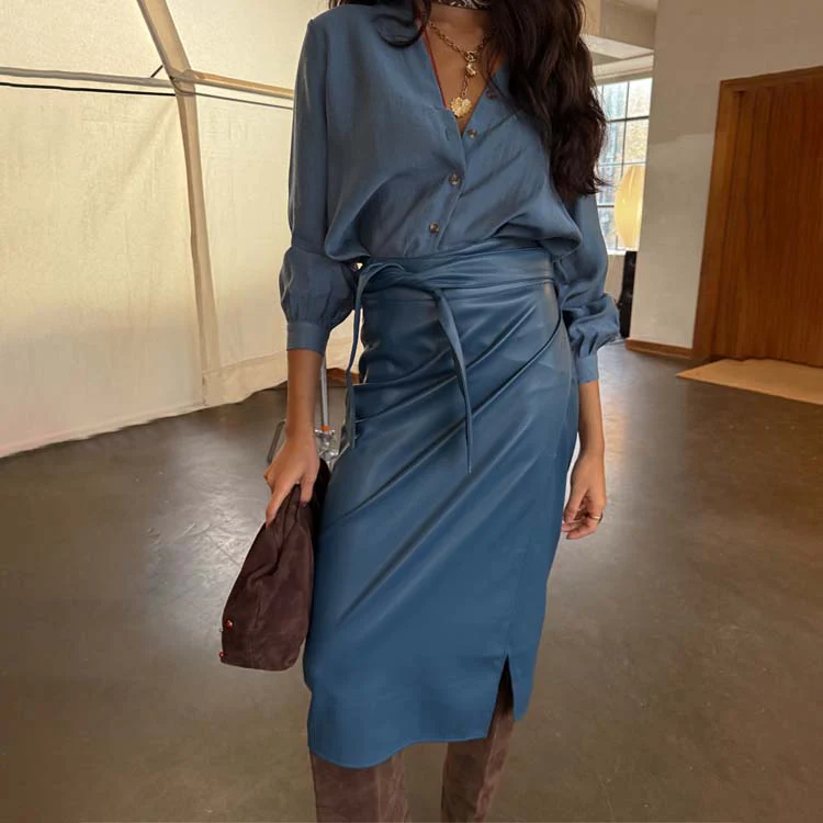 5046-dir-1679091c5a88-6-variation-1.webp Teal Vegan Leather Jaspre Skirt