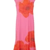 Pink Poppy Sleeveless Mesh Dress