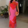 Pink Poppy Sleeveless Mesh Dress