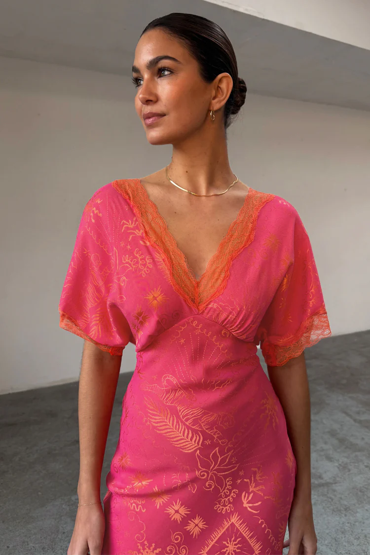 Pink Safari Thea Maxi Dress