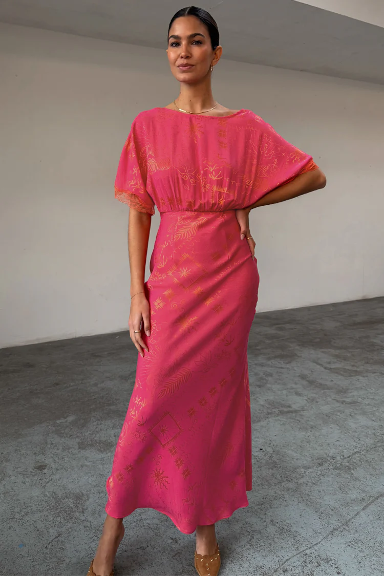 Pink Safari Thea Maxi Dress