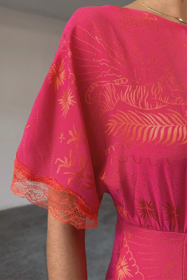 Pink Safari Thea Maxi Dress