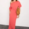 Coral Plisse Tilly Dress