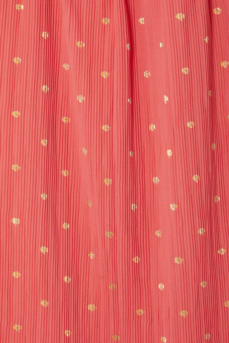 Coral Plisse Tilly Dress