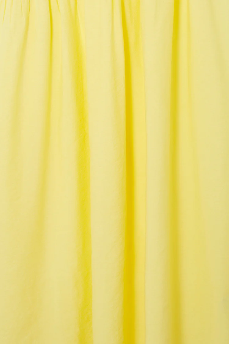 Butter Yellow Shirred Nara Dress