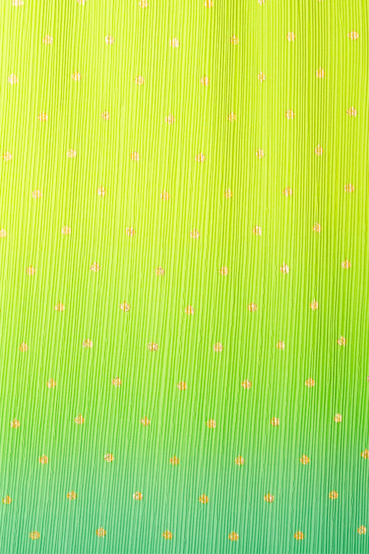 Lime Ombre Plisse Claudia Dress