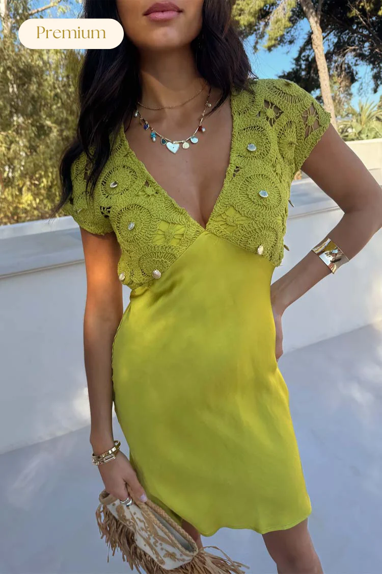 5488-green-shell-mini-elodie-dress-2.webp Green Shell Mini Elodie Dress