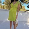 5488-green-shell-mini-elodie-dress-4.jpg Green Shell Mini Elodie Dress