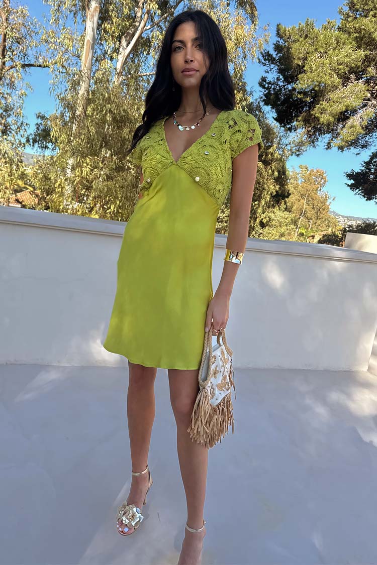 5488-green-shell-mini-elodie-dress-4.jpg Green Shell Mini Elodie Dress
