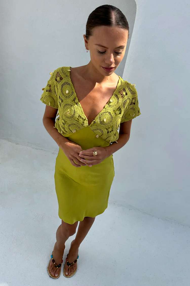 5488-green-shell-mini-elodie-dress-7.webp Green Shell Mini Elodie Dress