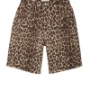 Leopard Lucia Scallop Pocket Long Shorts