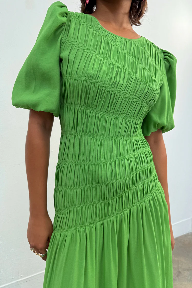 5543-green-shirred-nara-dress-3.webp Green Shirred Nara Dress