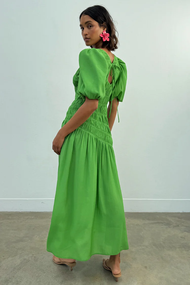 5543-green-shirred-nara-dress-6.webp Green Shirred Nara Dress