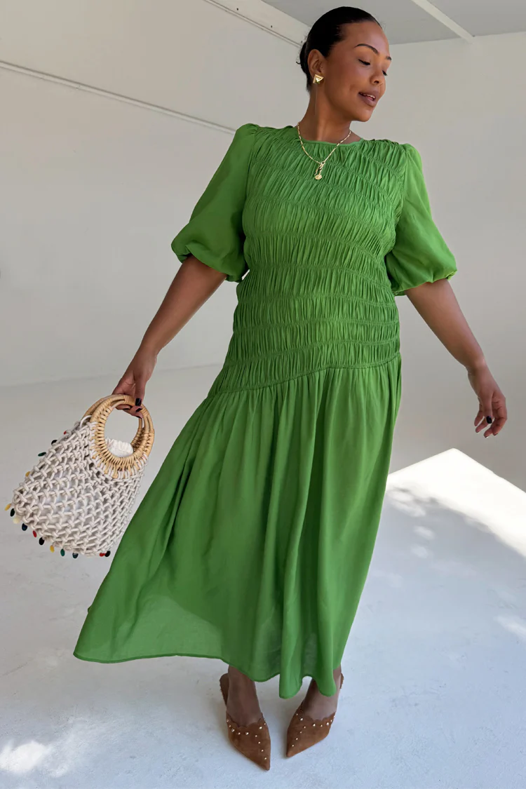 5543-green-shirred-nara-dress-8.webp Green Shirred Nara Dress