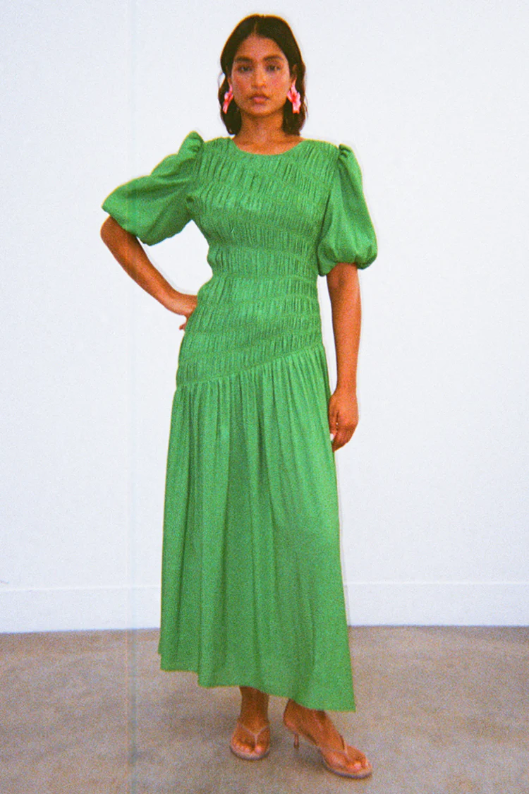 5543-green-shirred-nara-dress-9.webp Green Shirred Nara Dress