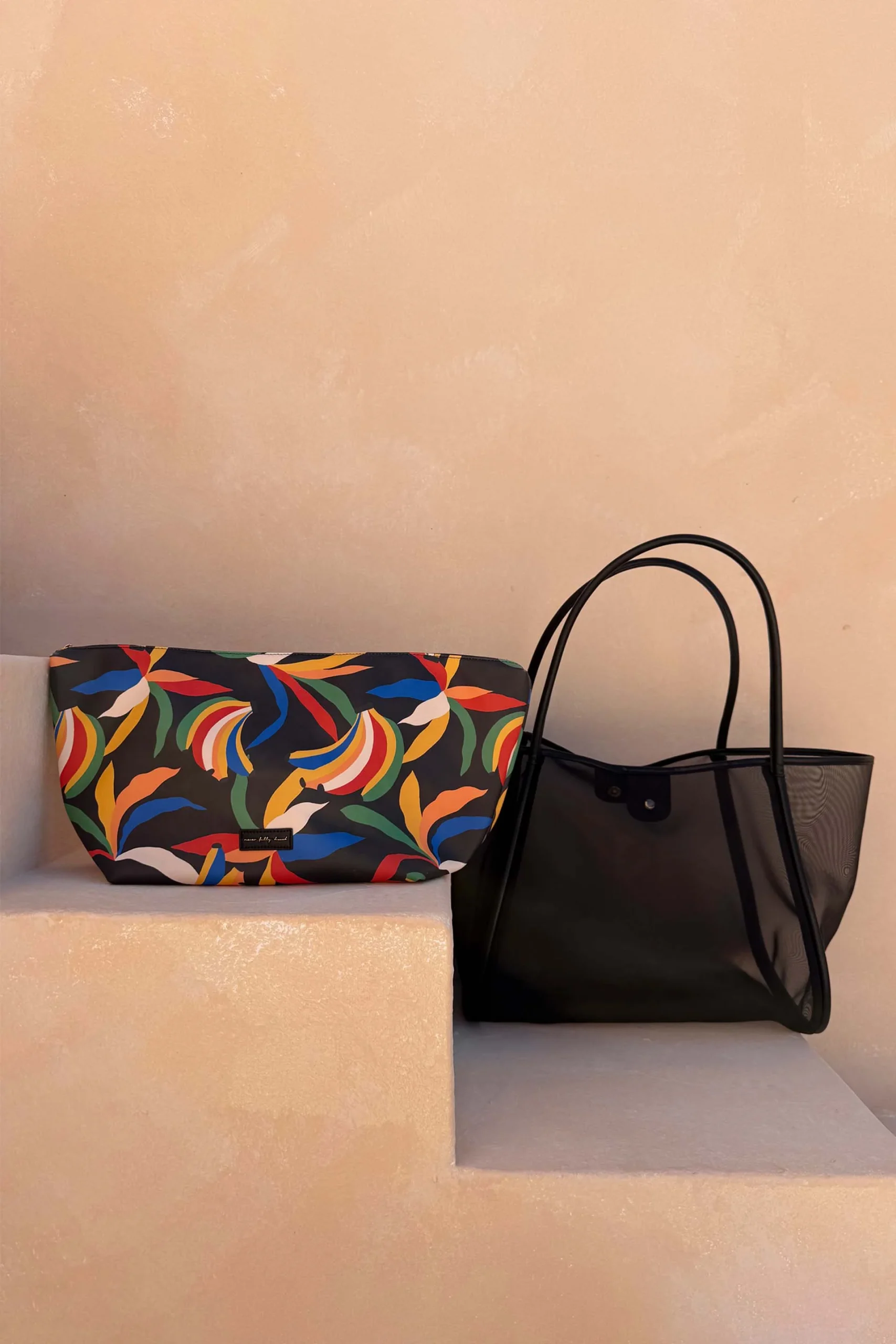Black Mesh Tote Bag