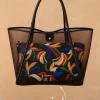 Black Mesh Tote Bag
