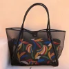 Black Mesh Tote Bag