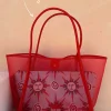 Red Mesh Tote Bag