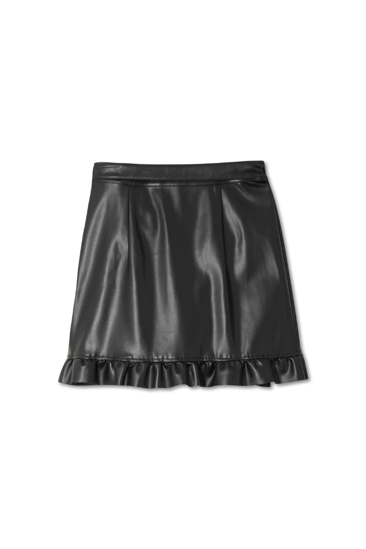 5814-black-vegan-leather-ruffle-mini-jaspre-skirt-10.webp Black Vegan Leather Ruffle Mini Jaspre Skirt