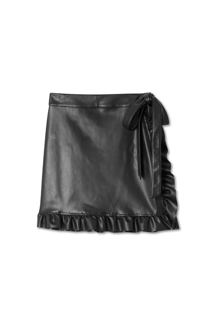 5814-black-vegan-leather-ruffle-mini-jaspre-skirt-9.webp Black Vegan Leather Ruffle Mini Jaspre Skirt