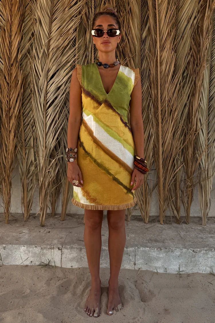 Green Ombre Deia Dress
