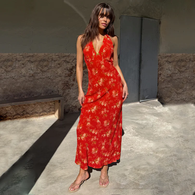 5987-dir-1679091c5a88-6-variation-1.webp Red Floral Halter Dress