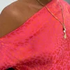 Pink Animal Jacquard Mini Tilly Dress
