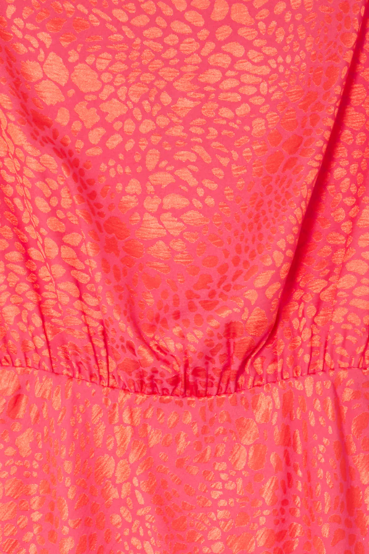 Pink Animal Jacquard Mini Tilly Dress